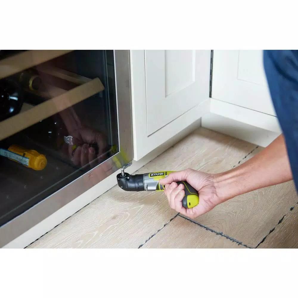 RYOBI 4V Lithium-Ion Cordless Multi-Head Screwdriver Kit with 3 Attachments and 10 Bits