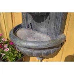 Kenroy Home Royal Resin Wall Fountain with Lion Head Design and LED Light, Zinc Finish thumbnail 5