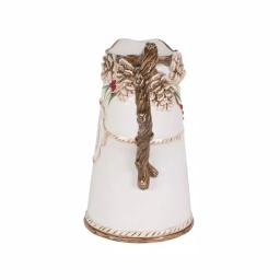 FITZ and FLOYD Forest Frost 90 oz. Earthenware Pitcher with Winter Foliage and Deer Decals thumbnail 2