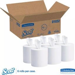 Scott Roll Control Center-Pull Paper Towels, 700 Sheets Per Roll, White thumbnail 3