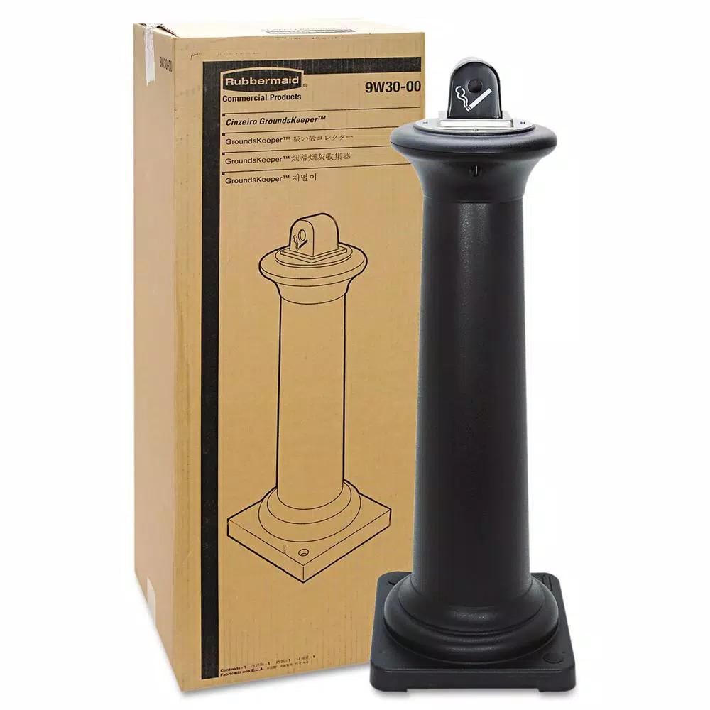 Rubbermaid Commercial Products GroundsKeeper Tuscan Iron Black Smoking Receptacle
