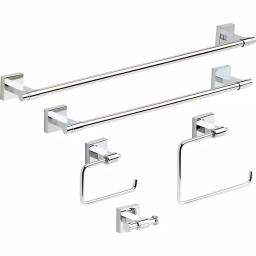 Franklin Brass Maxted 5-Piece Polished Chrome Bath Hardware Accessory Set thumbnail 3