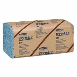 WYPAll L10 Windshield Wipers, 2-Ply Blue Disposable Wipes, 140/Pack, 16 Packs Per Carton thumbnail 1