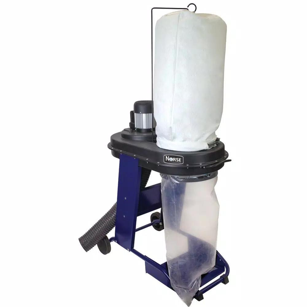 Palmgren Norse 3/4 HP 120-Volt Vertical Dust Collector, 650 CFM with 4 in. Hose