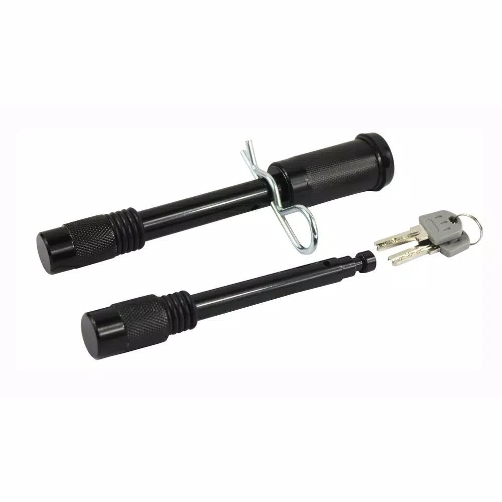 MaxxHaul Hitch Pin Lock Set - 5/8 in. & 1/2 in. Diameter Anti-Rattle Trailer Pins for Class I-V Hitches