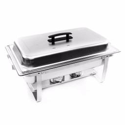 Alpha Living 8 Qt. Stainless Steel Chafing Dish Set of 2, Foldable Frame Buffet Server thumbnail 2
