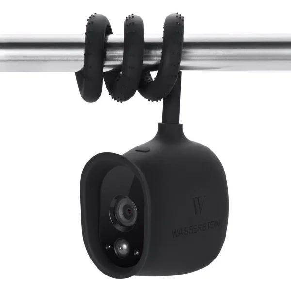 Wasserstein Versatile Twist Mount for Arlo HD Camera, Flexible Silicone Gooseneck Mount, Black