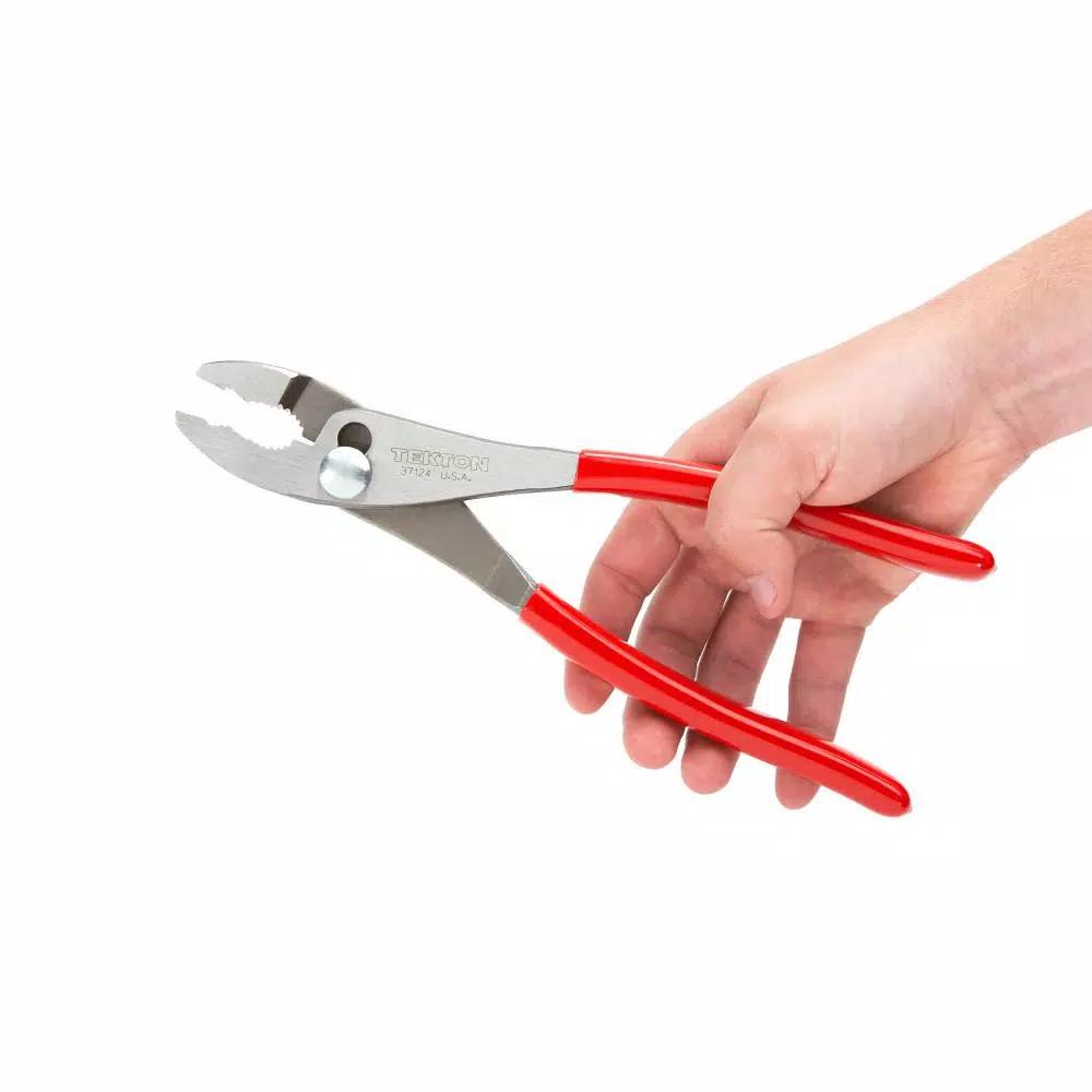 TEKTON 10 in. Slip Joint Pliers with Shear-Type Wire Cutter