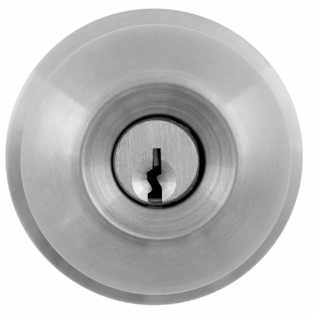 Universal Hardware Commercial Grade 2 Satin Chrome Keyed Entry Door Knob, 2-1/8 in.