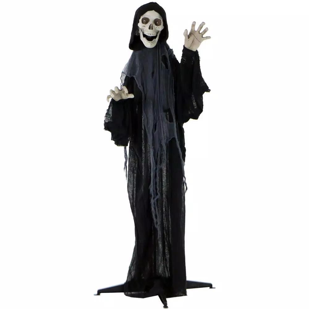 Haunted Hill Farm 5 ft. Animatronic Grim Reaper Halloween Prop