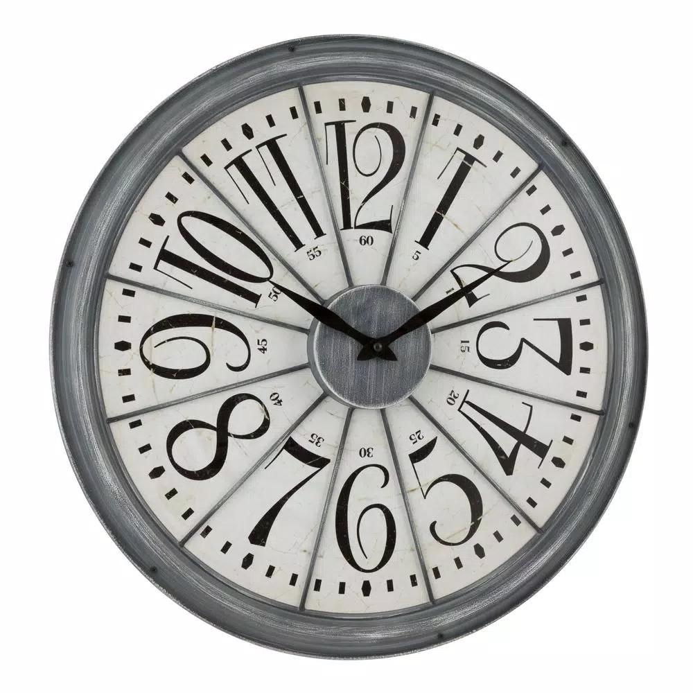 La Crosse Technology 20-Inch Alice Quartz Analog Wall Clock with Metal Antique Gray Frame
