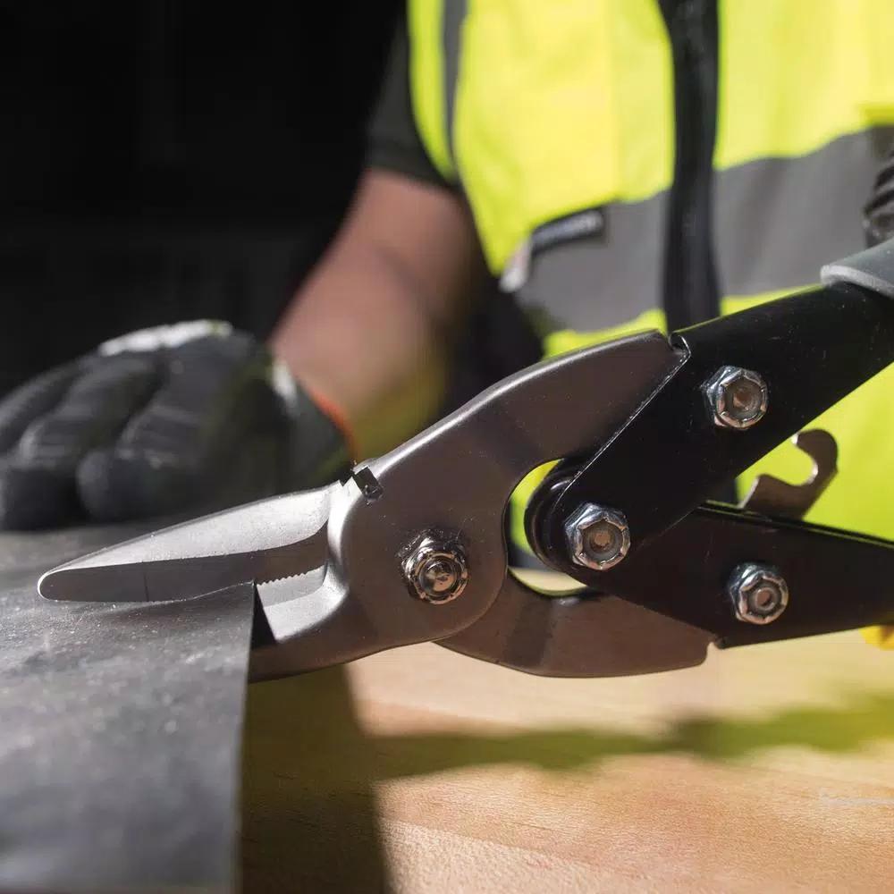 Klein Tools Right-Cut Aviation Snips with Integrated Wire Cutter