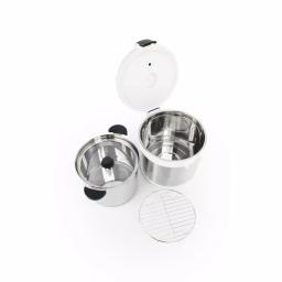 Tayama TXM-70XL 7 Qt. Stainless Steel Thermal Cooker and Slow Cooker, White thumbnail 5