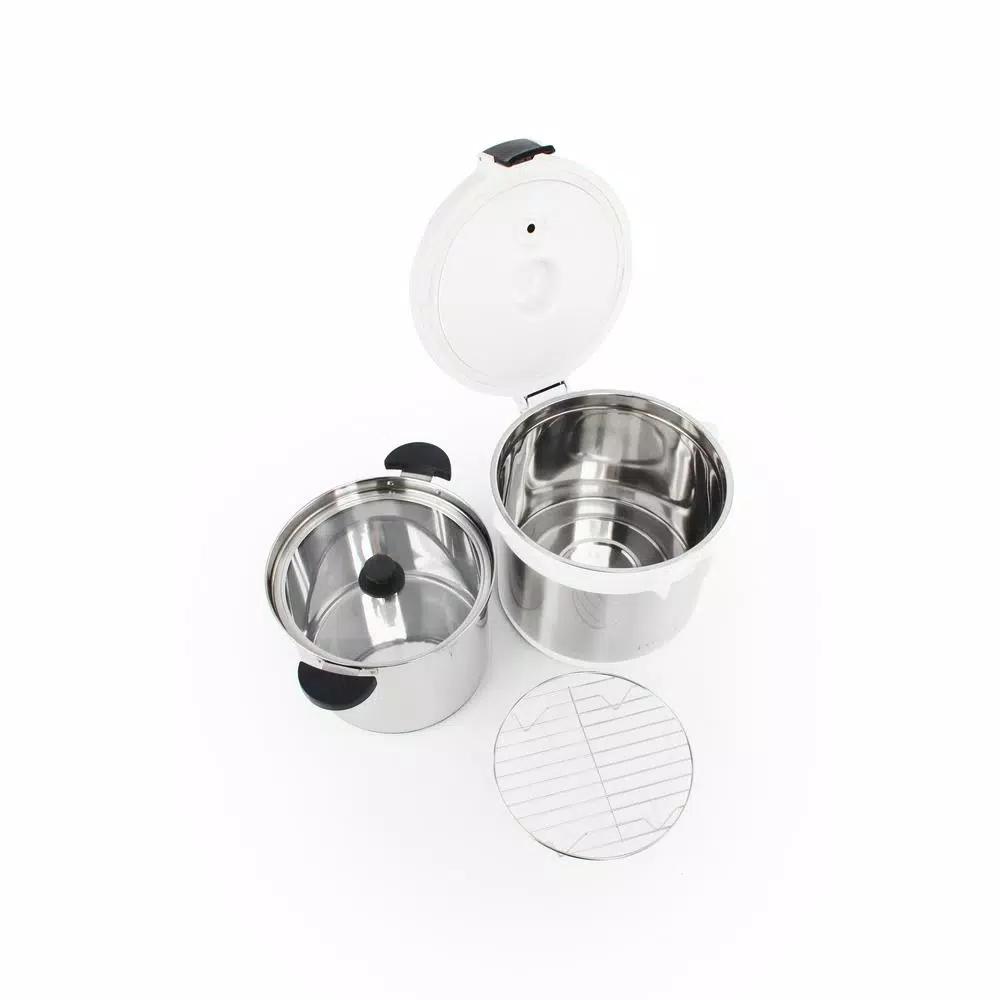 Tayama TXM-70XL 7 Qt. Stainless Steel Thermal Cooker and Slow Cooker, White