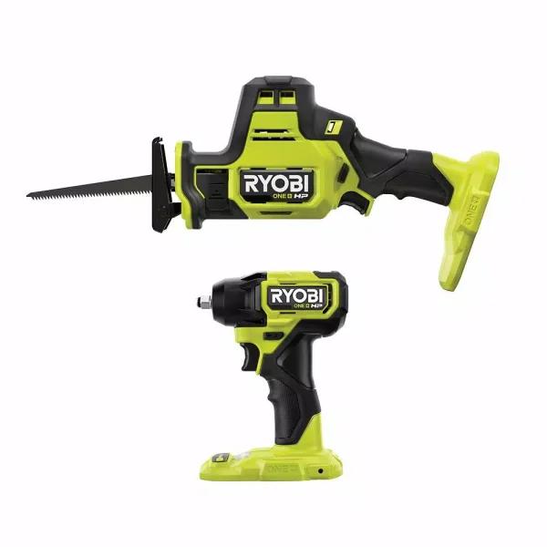 RYOBI ONE+ HP 18V Brushless Compact 2-Tool Combo Kit: 1/4 in. Impact Driver & 3/8 in. Impact Wrench