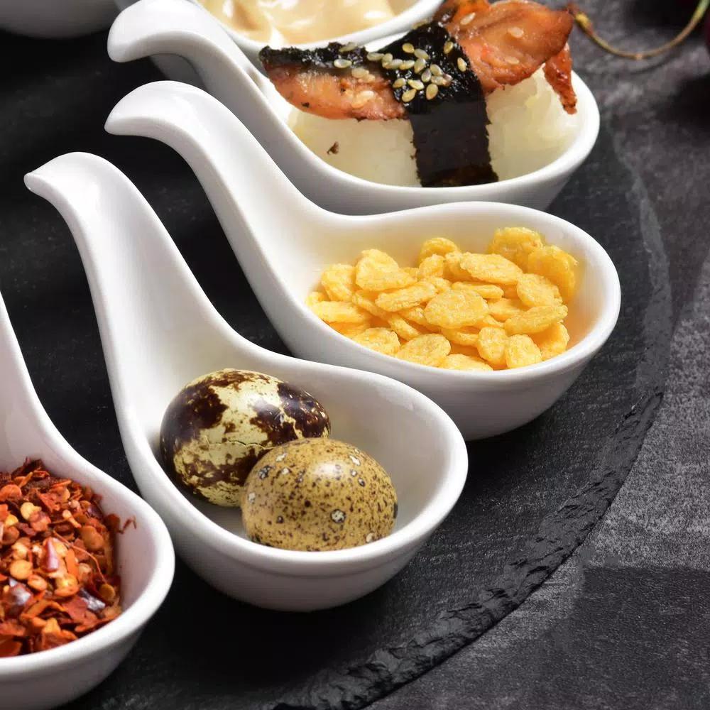 MALACASA 3.75 in. White Porcelain Ramekins Set of 12 - Ceramic Souffle Dishes