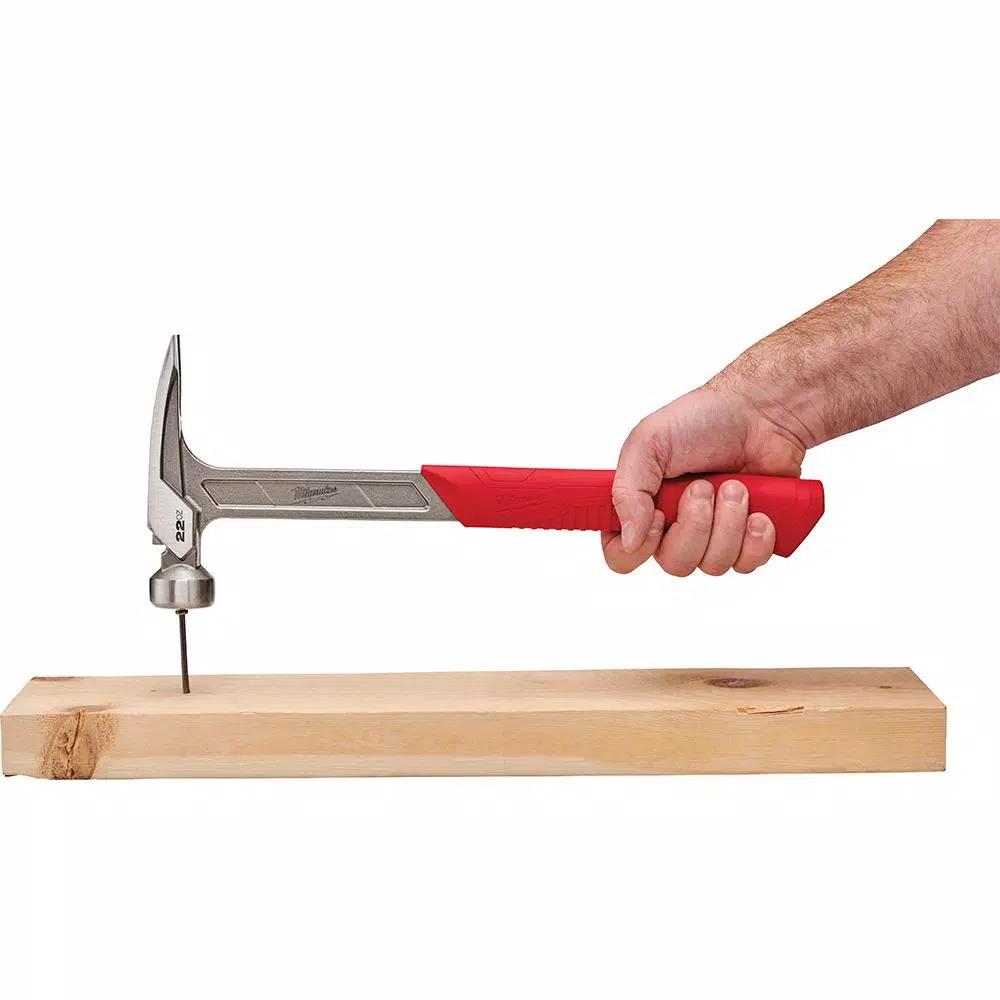 Milwaukee 22 oz. Smooth Face Framing Hammer with Hammer Loop and Shockshield Grip