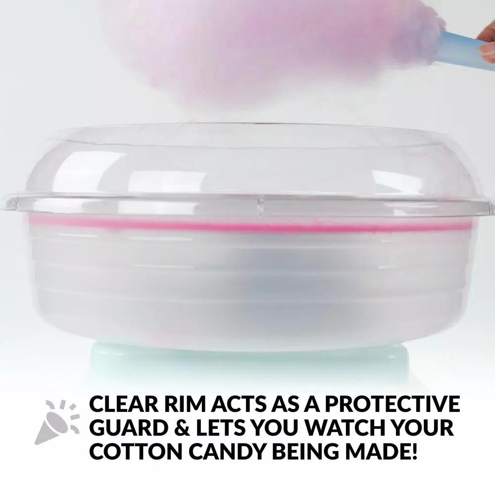 Nostalgia Retro Aqua Electric Cotton Candy Maker with 2 Reusable Cones