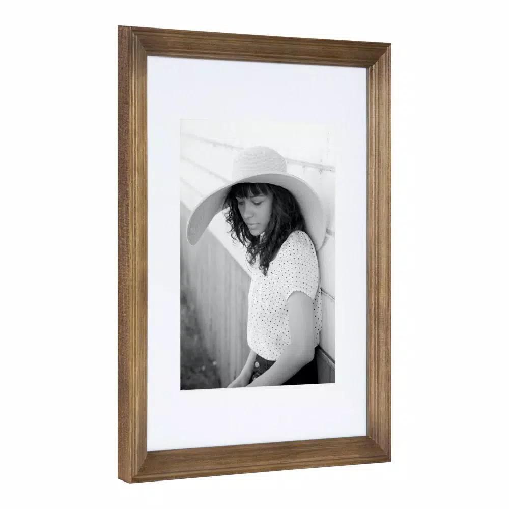 Kate and Laurel Bordeaux Natural Wood Gallery Wall Frame and Shelf Set, 10-Piece Rustic Decor Kit