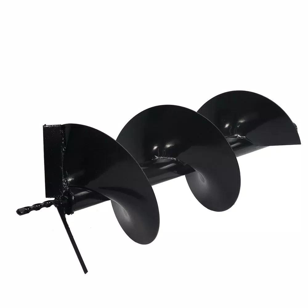 XtremepowerUS 4 in. Replacement Earth Auger Bit with 3/4 in. Round Shaft for Post Hole Machines