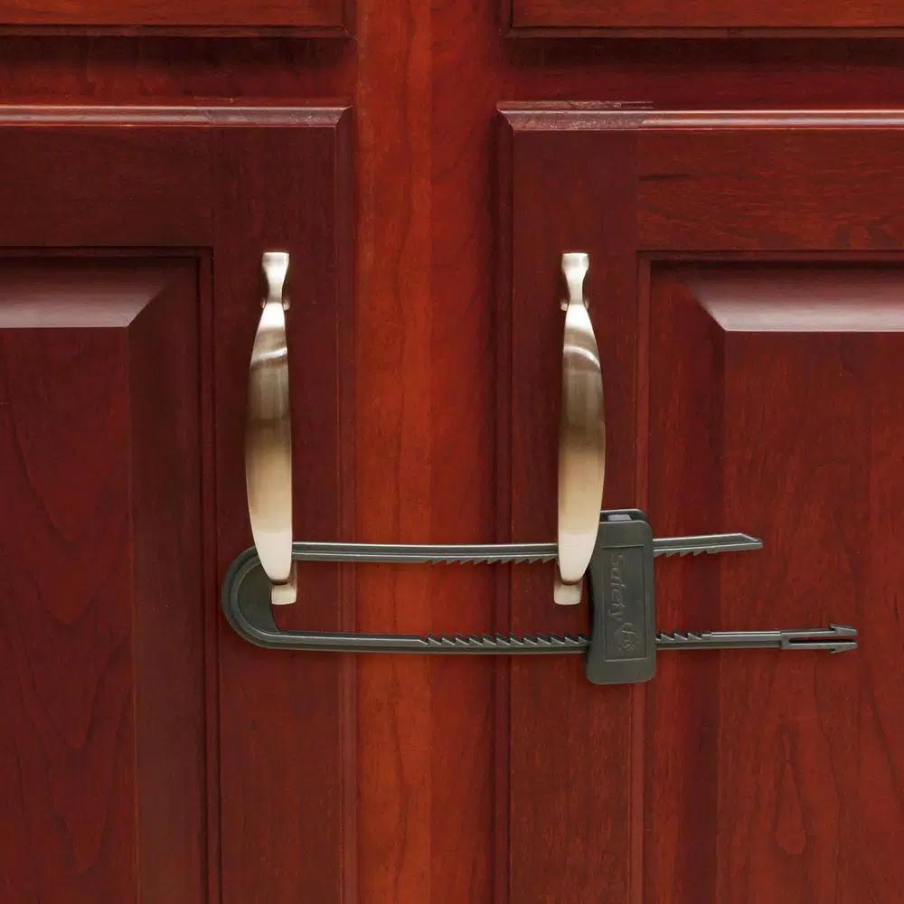 Safety 1st Double Door Slide Lock, Charcoal (2-Pack)
