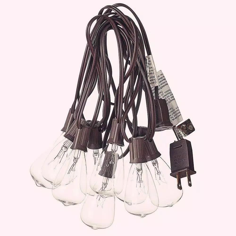 ALEKO's 25 ft. Traditional Patio String Cafe Lights, 25 Warm White Incandescent Bulbs, Indoor/Outdoor Weatherproof