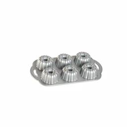 Nordic Ware Anniversary Fluted Mini Bundt Cake Pan, Cast Aluminum, Nonstick thumbnail 1