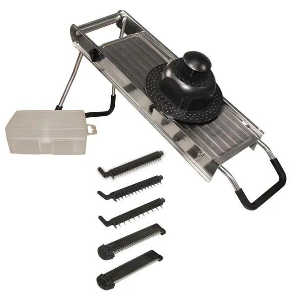 Weston Stainless Steel Mandoline Vegetable Slicer with 5 Interchangeable Blades