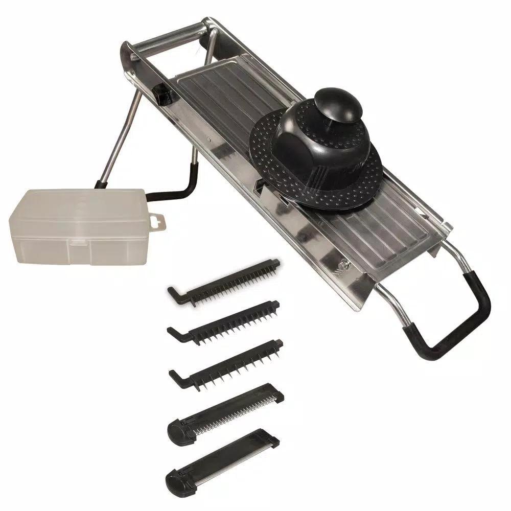 Weston Stainless Steel Mandoline Vegetable Slicer with 5 Interchangeable Blades