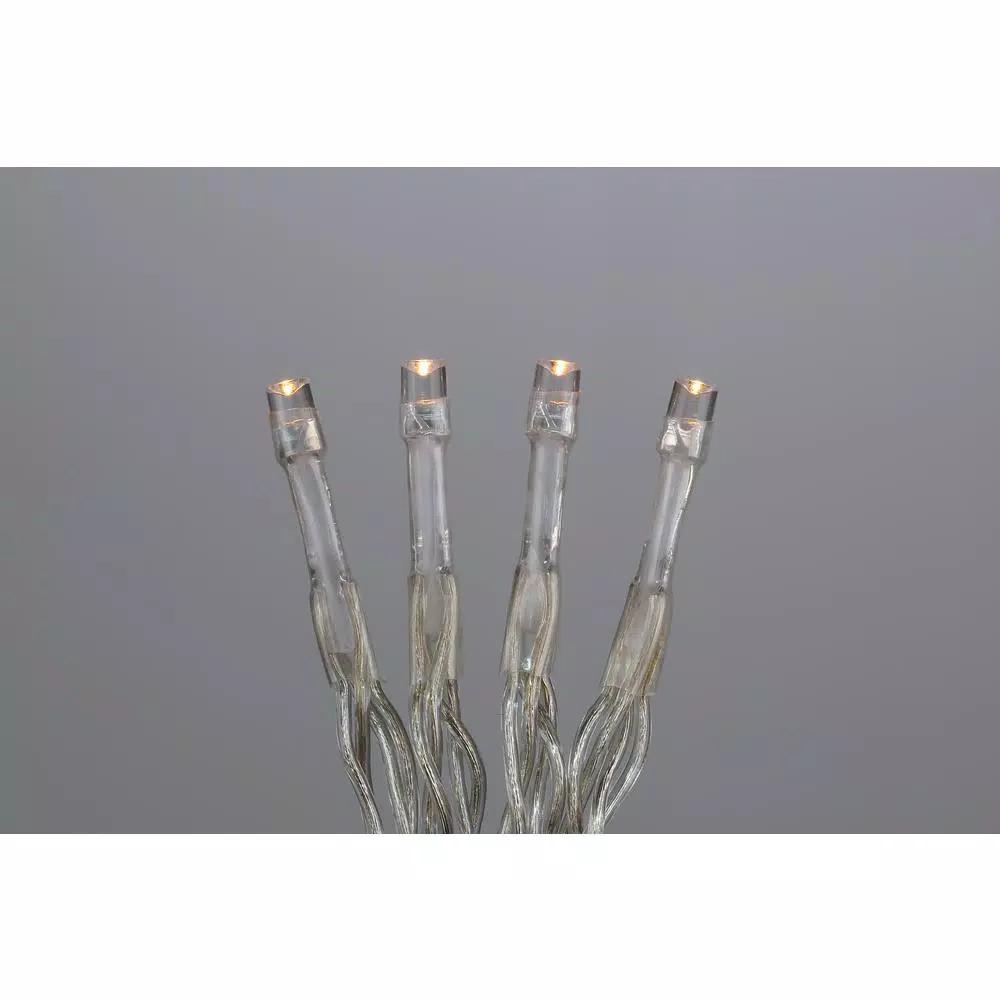 Novolink 34 ft. 100-Light LED Warm White Battery Operated Decorative String Lights with Timer