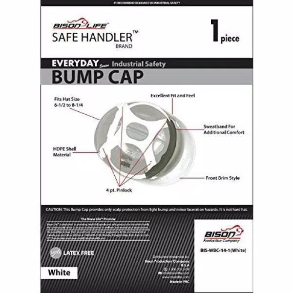 Safe Handler Bison Life Safe Handler Everyday Series White HDPE Bump Cap with 4-Point Pin Lock Suspension