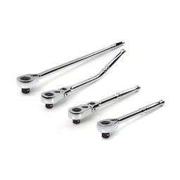TEKTON 1/2 in. Drive Quick-Release Ratchet Set, 4-Piece, 90-Tooth Flex Head thumbnail 1