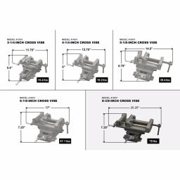 WEN 8-3/8 in. Compound Cross Slide Industrial Strength Benchtop Vise thumbnail 6