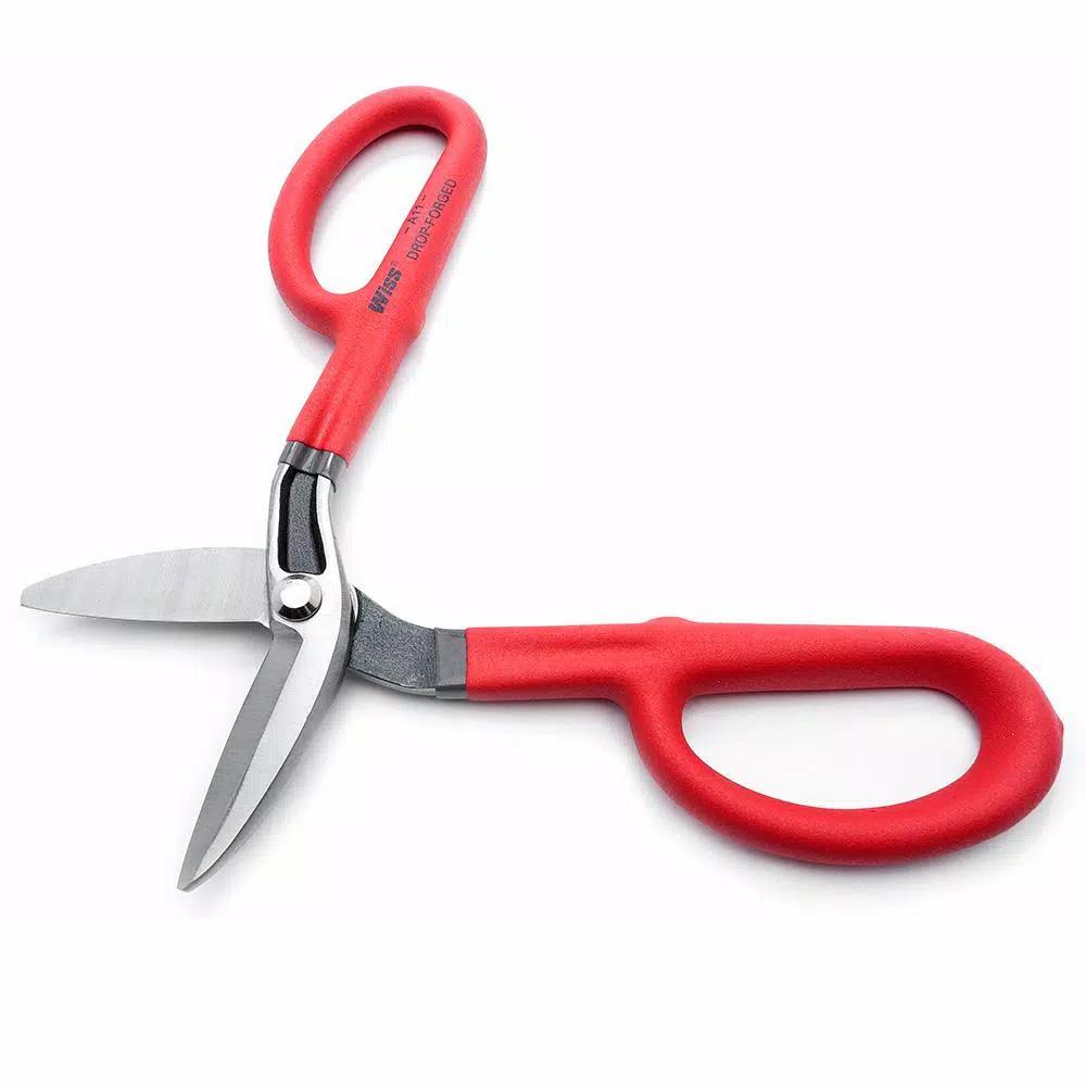 Wiss 9.75 in. Straight-Cut Tin Snips with Rubber Handles