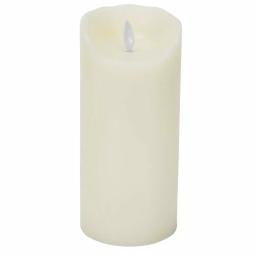 Unbranded Ivory Flameless Moving Pillar Flame 7 in. Real Wax LED Candle thumbnail 2