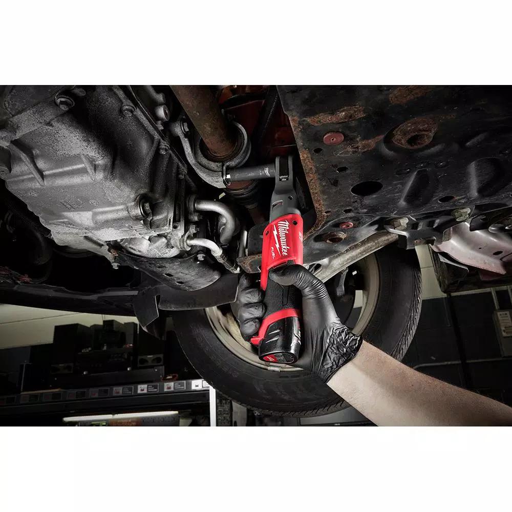 Milwaukee M12 FUEL 3/8 in. Ratchet & Extended Reach Ratchet Combo Kit with Protective Boots (Tool-Only)