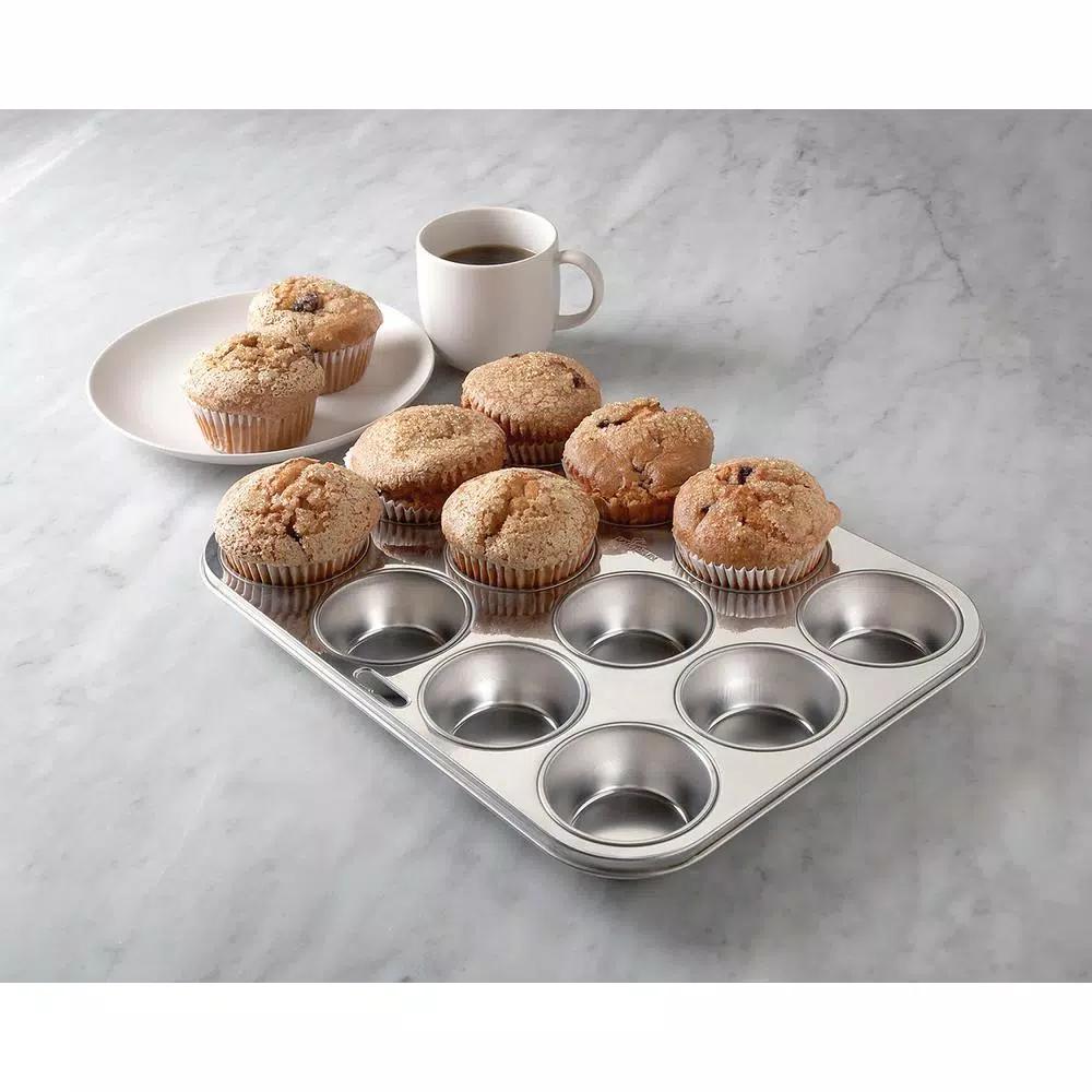 Fox Run Stainless Steel 12-Cup Muffin and Cupcake Pan