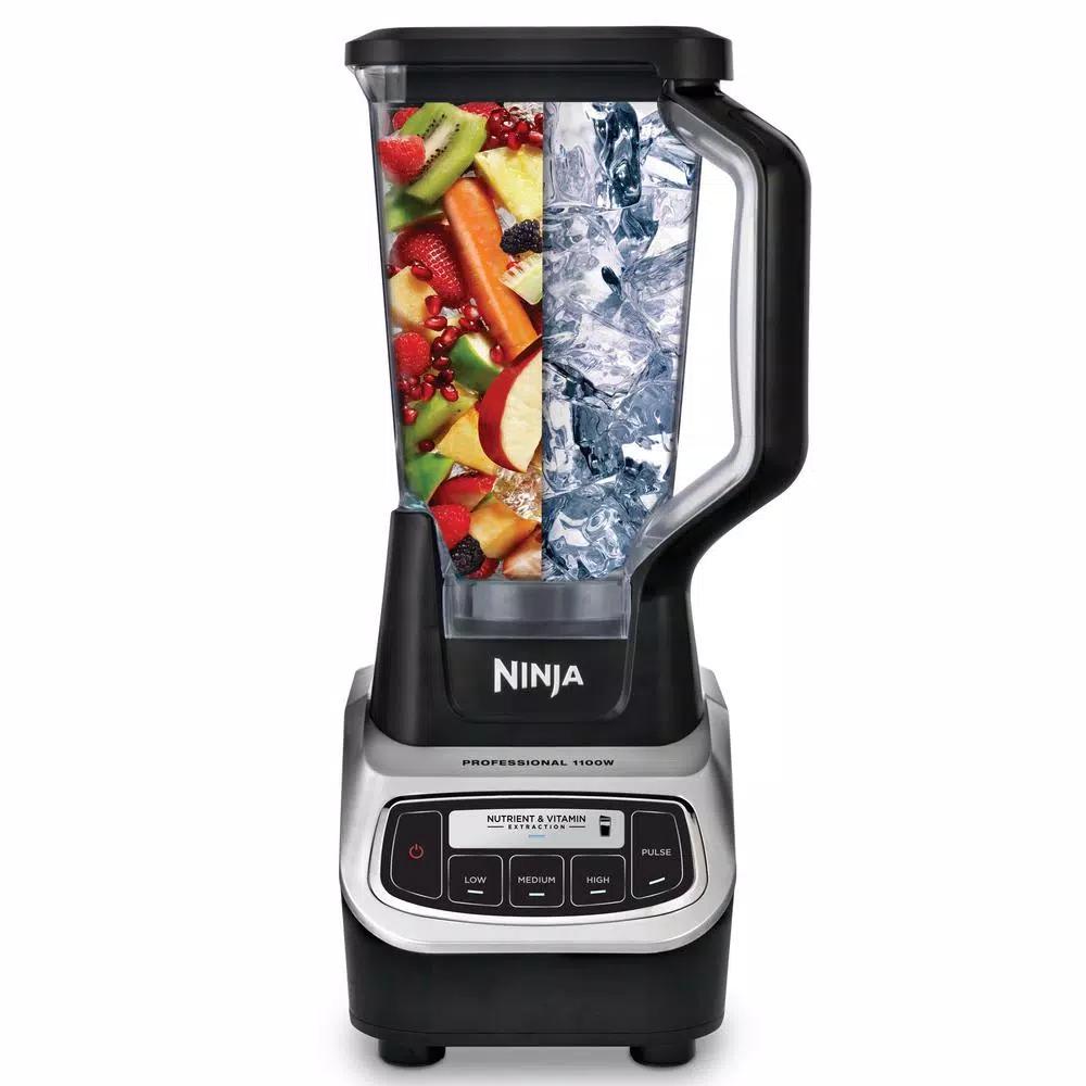 Ninja Professional Blender, 1100W, 5-Speed with 72 oz. Pitcher and 2 Nutri Ninja Cups, Black