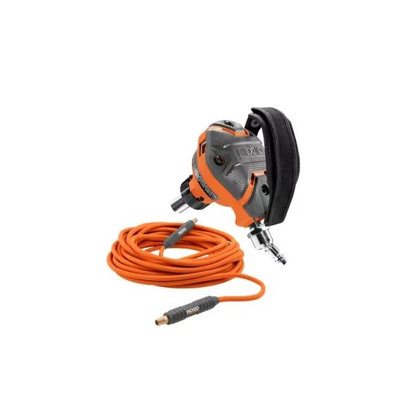 RIDGID 3-1/2 in. Full-Size Palm Nailer and 50 ft. Lay Flat Air Hose Combo Kit