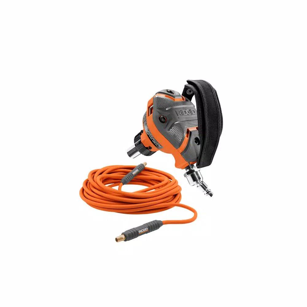 RIDGID 3-1/2 in. Full-Size Palm Nailer and 50 ft. Lay Flat Air Hose Combo Kit