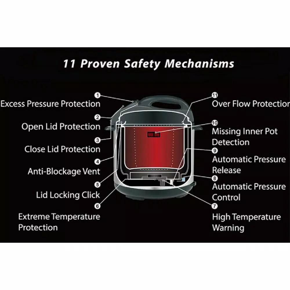 Geek Chef GeekChef 11-in-1 Electric Pressure Cooker, 6 Qt. Multi-Function Programmable Cooker with Sous Vide & Timer