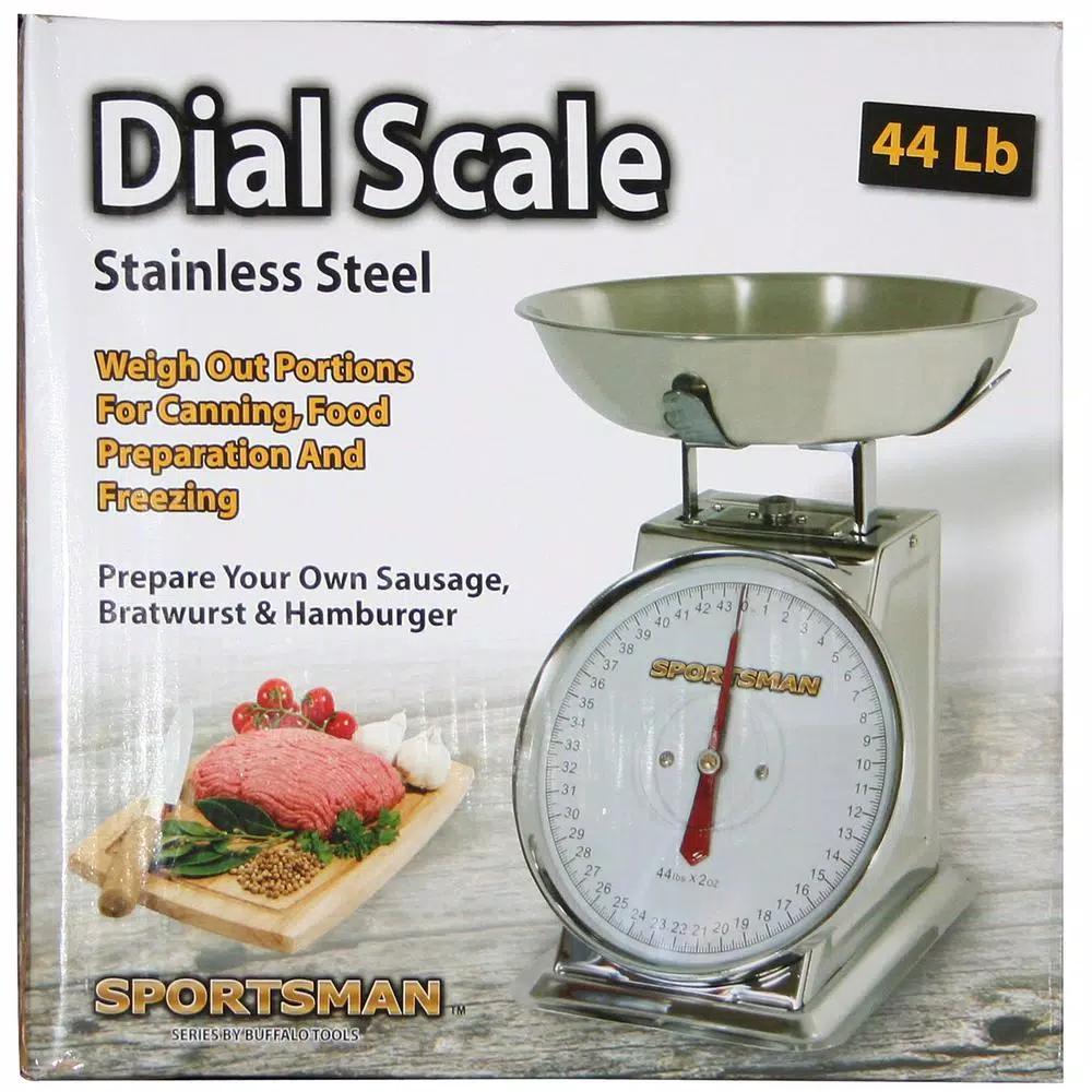 Sportsman Series 44 lb. Stainless Steel Analog Food Scale with Removable Bowl