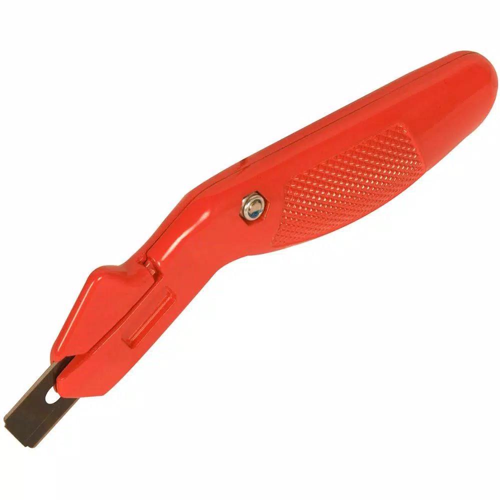 ROBERTS Professional Carpet Knife with Push Button and Built-in Blade Storage