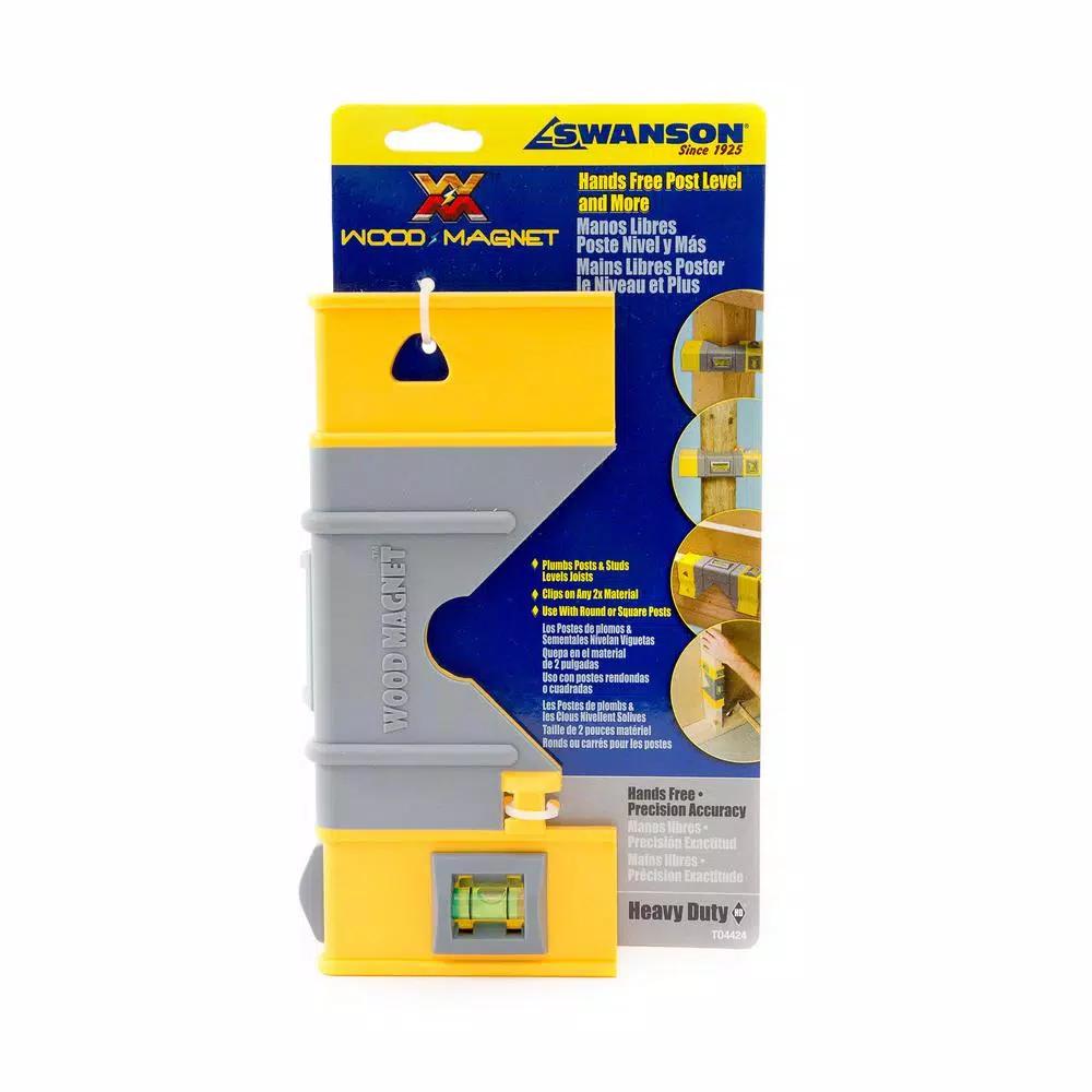 Swanson Wood Magnet 10.25 in. Post and Stud Level with 3 Vials