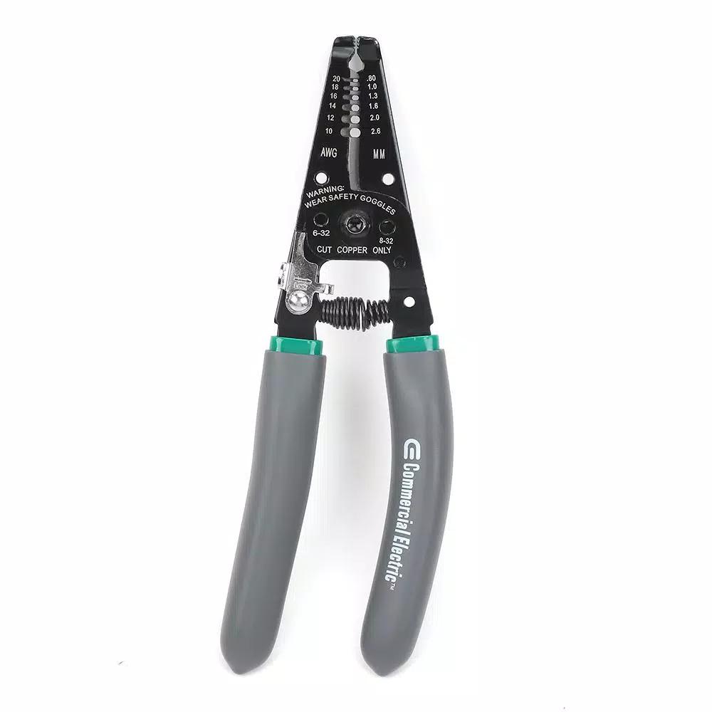 Commercial Electric 7 in. Wire Stripper and Cutter with Curved Handle
