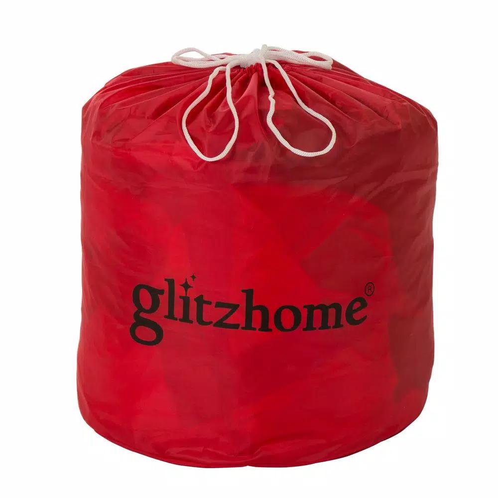 Glitzhome 7 ft. Lighted Inflatable Santa Sleigh with 2 Reindeer Holiday Decor