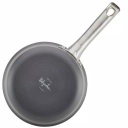 Ayesha Curry Home Collection 2 Qt. Hard Anodized Nonstick Aluminum Saucepan with Glass Lid, Basil Green thumbnail 3
