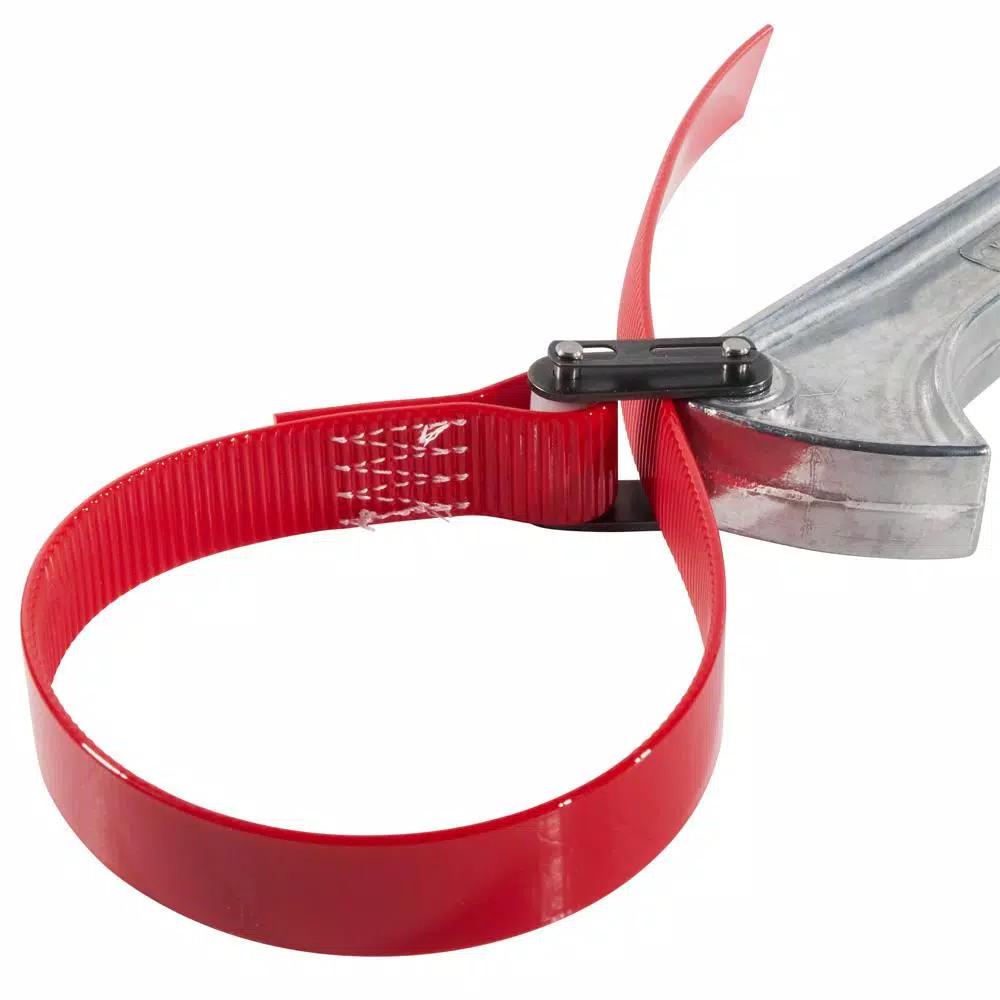 Klein Tools Grip-It Strap Wrench, 1.5 in. to 5 in. Opening, 12 in. Handle