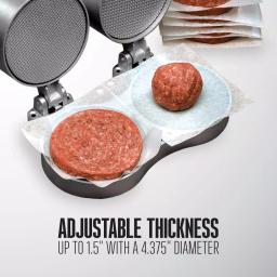 Weston Double Hamburger Press - Adjustable Aluminum Burger & Patty Maker thumbnail 8