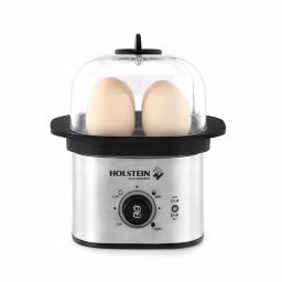 HOLSTEIN HOUSEWARES Holstein 2-Tier Egg Cooker, 8-Egg Capacity, Black Stainless Steel thumbnail 3